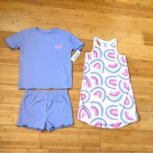NWT Girls Size 5 Carter’s Pajamas 3 piece Set Nightgown & Pjs